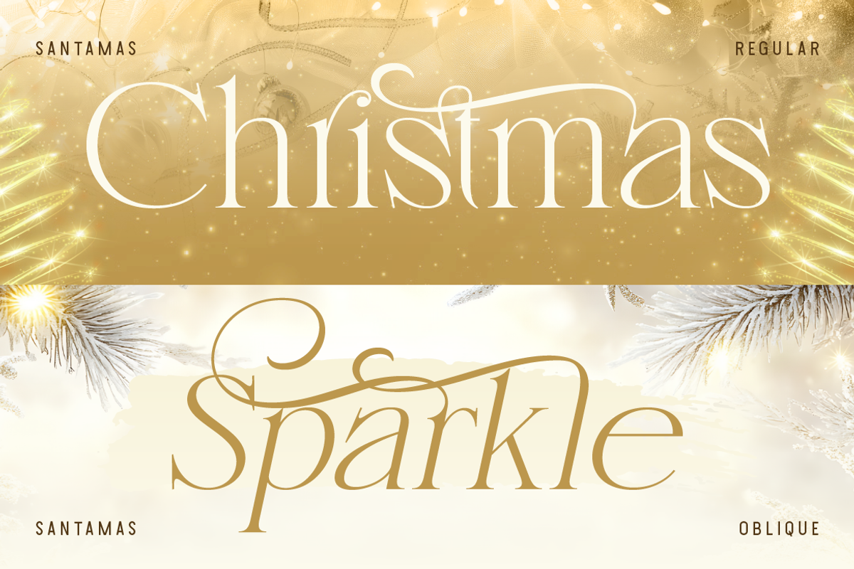 Santamas - Elegant Serif Christmas, a Serif Font by Burntilldead (Photo 4 of 11)