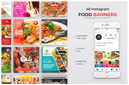 48 Instagram Food Banners