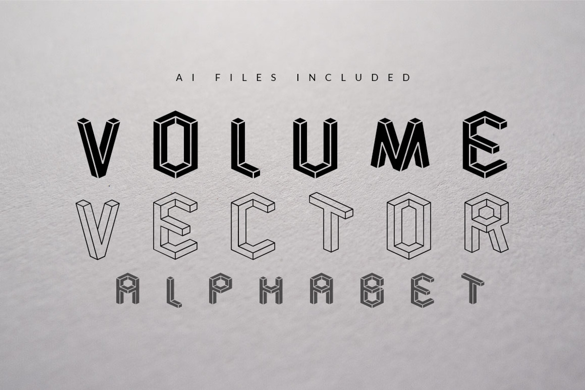 Volume Vector Alphabet, an Object Graphic by creativebythesea (Photo 1 of 3)