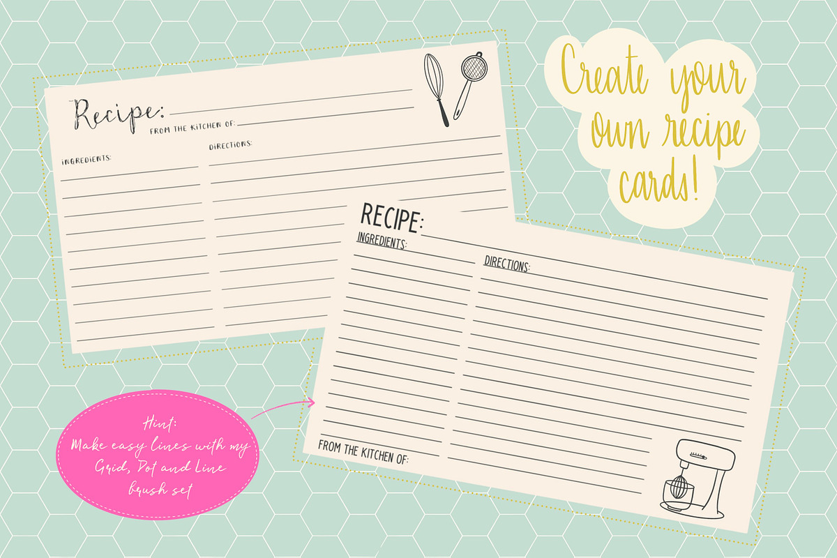 Baking Supplies Procreate Stamp Set, a Brushes & More by Sometimes Crafter Studio (Photo 3 of 6)