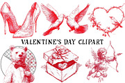 Valentine’s Day Clipart, an Illustration by OK Design (Thumbnail 2 of 6)