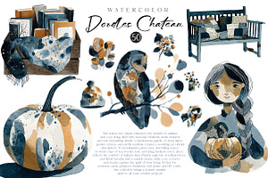 Cozy Autumn Charm Clipart, an Illustration by CreationArt