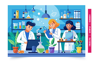Diverse Lab Collaboration, an Illustration by Tanuart