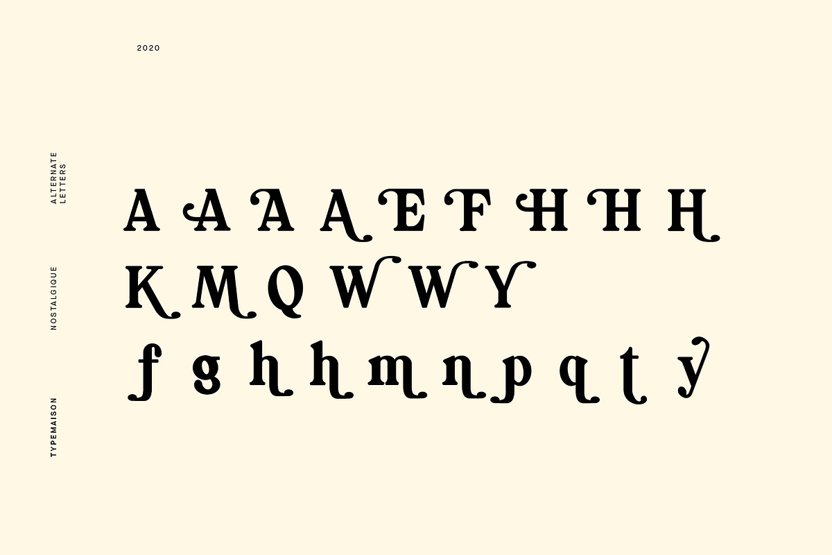 Nostalgique - Retro Inspired Font, a Font by TypeMaison (Photo 8 of 15)