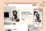Feminine WordPress Theme Elementor, a WordPress Template by Liw studio (Thumbnail 1 of 8)
