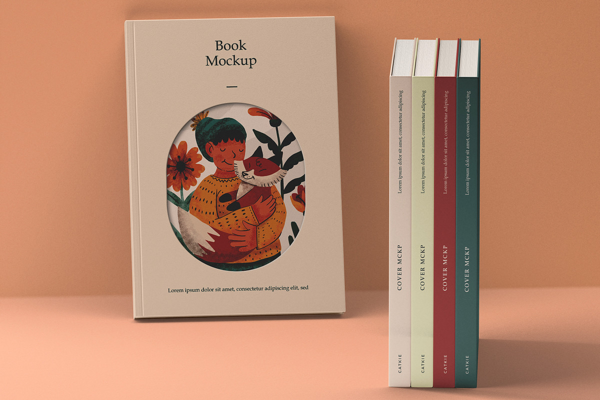 Hard Cover Book Mockup Kit, a Books & Magazine Mockup by Catkie - Digital Art (Photo 7 of 10)