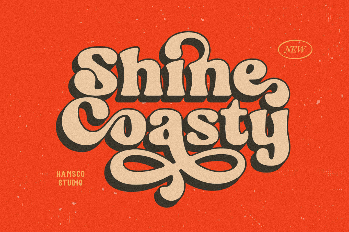 Shine Coasty - Retro Serif Font!, a Serif Font by HansCo Studio (Photo 1 of 9)