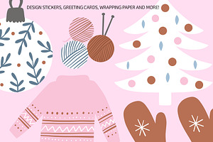 Whimsical Winter Clipart Set