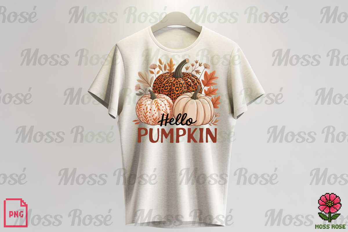 Hello Pumpkin Fall Art, a Graphic by Moss Rose (Photo 3 of 3)