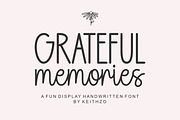 Grateful Memories - Whimsical Font, a Handwritten Font by Keithzo (Thumbnail 1 of 8)