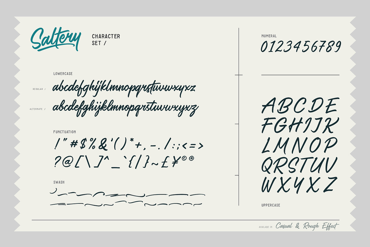 Saltery Brush Font preview 2