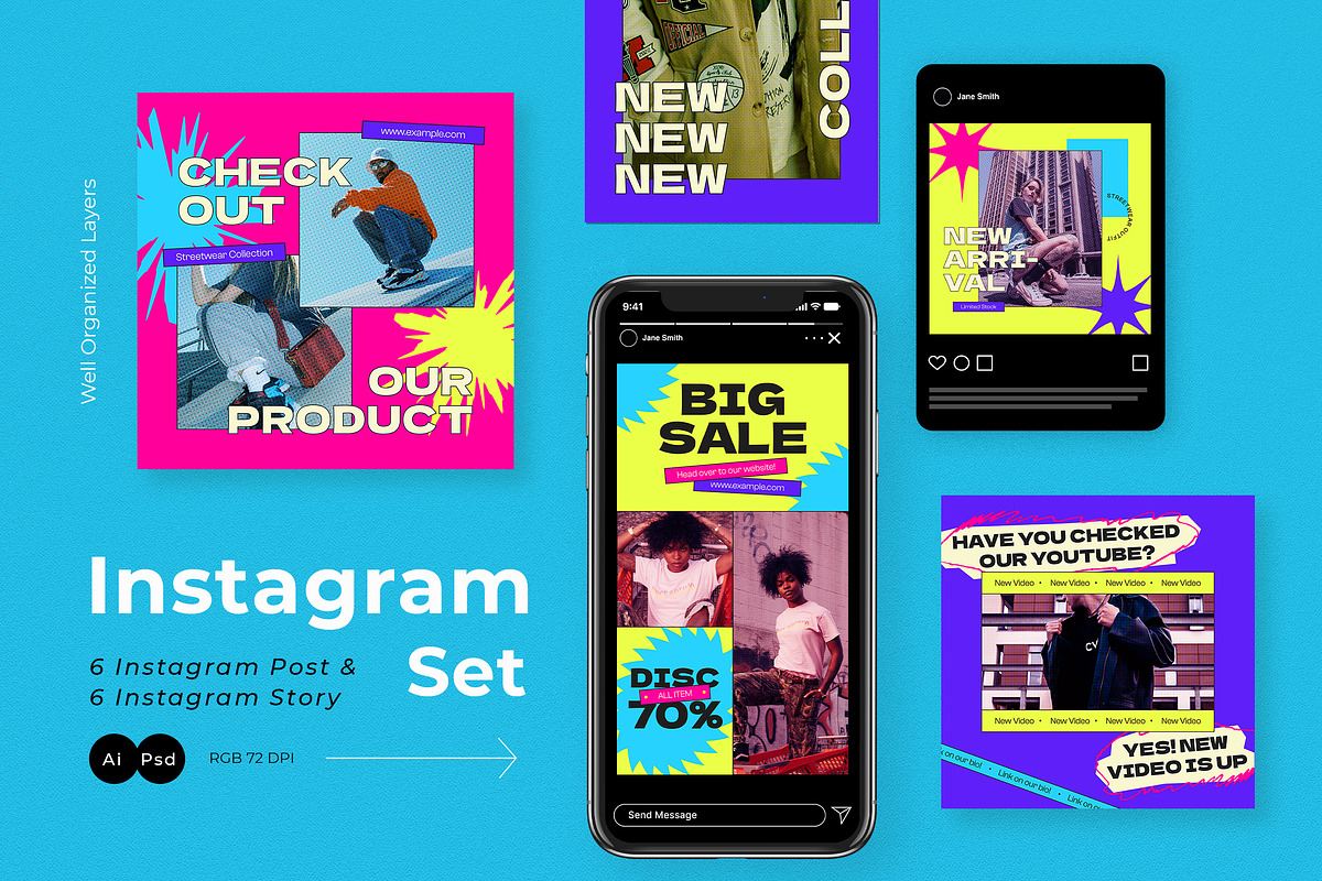 Antidesign Fashion Sale Instagram Pa, a Social Media Template by graphicook (Photo 1 of 6)