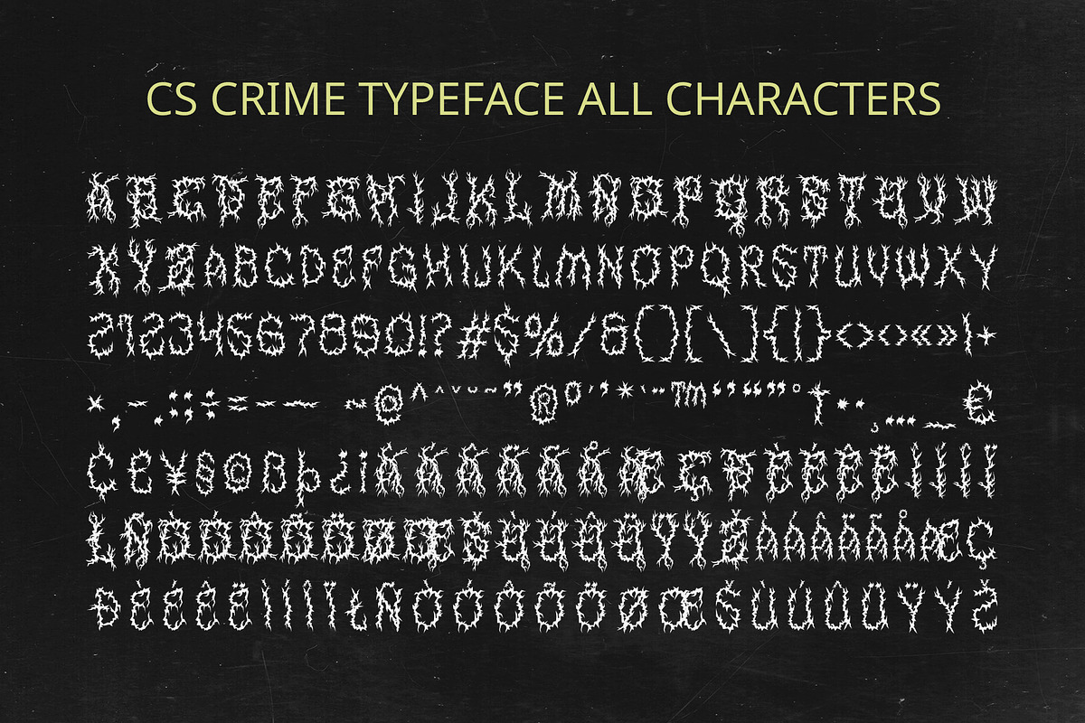 CS Crime – Black Metal Font, a Blackletter Font by Craft Supply Co. (Photo 8 of 8)