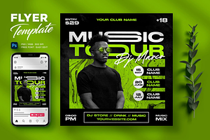 Music Tour Flyer Template, a Flyer Template by Hubzway