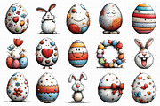 Happy Easter Egg Clipart, an Illustration by Libby Wishes (Thumbnail 2 of 6)