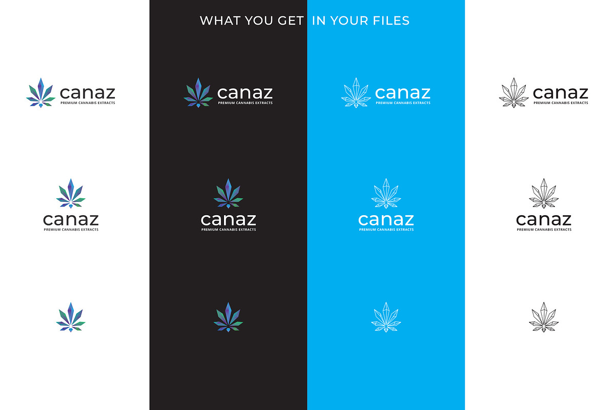 Canaz Cannabis Hemp Marijuana Logo, a Branding & Logo Template by Tovarkovdesign (Photo 4 of 6)