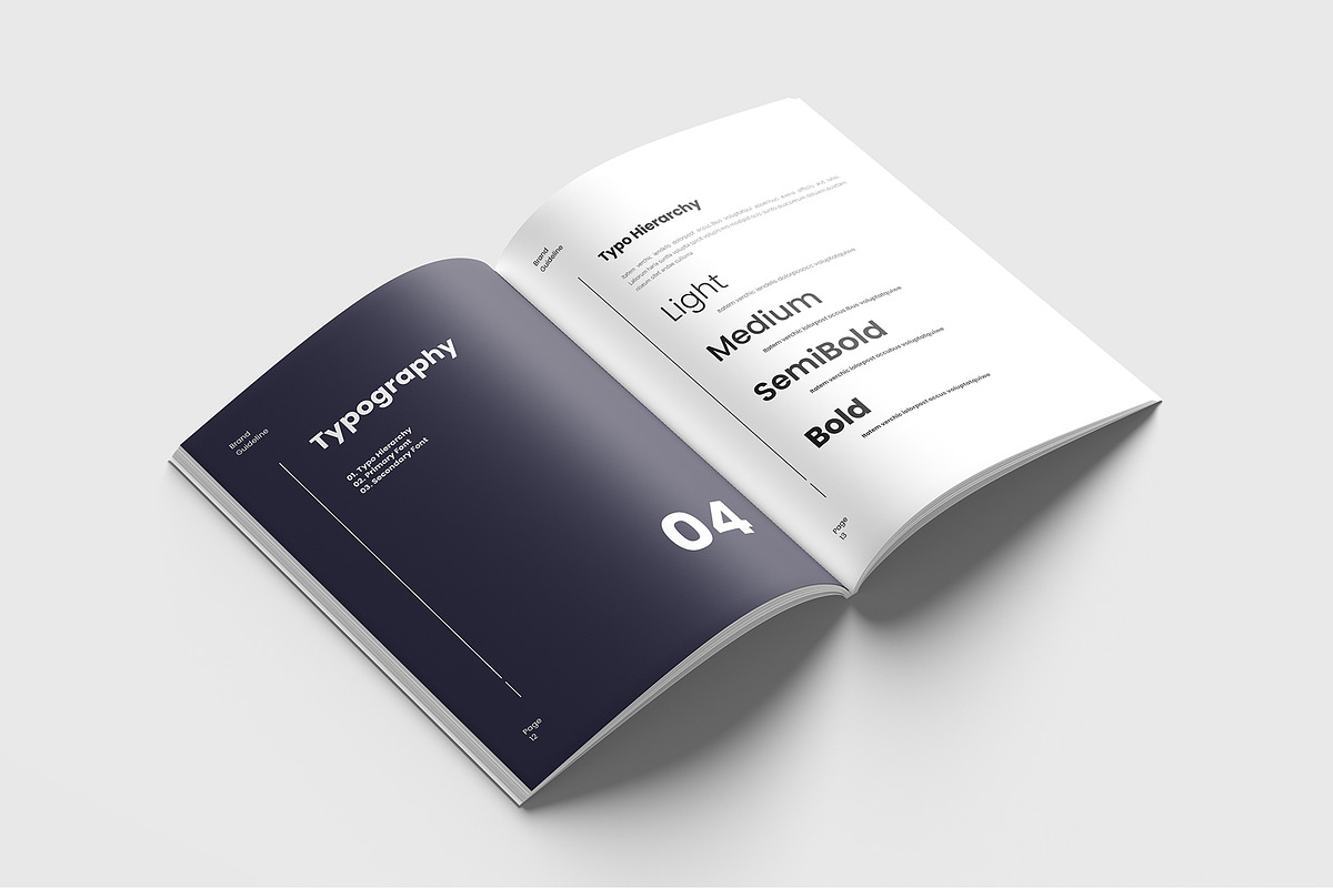 Brand Guideline Template, a Brochure Template by RusenoelType (Photo 7 of 15)