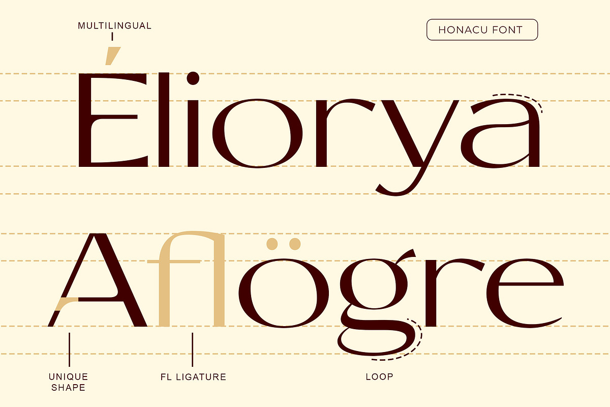 Honacu - Modern Classy Sans Serif, a Sans Serif Font by Typia Nesia (Photo 9 of 10)