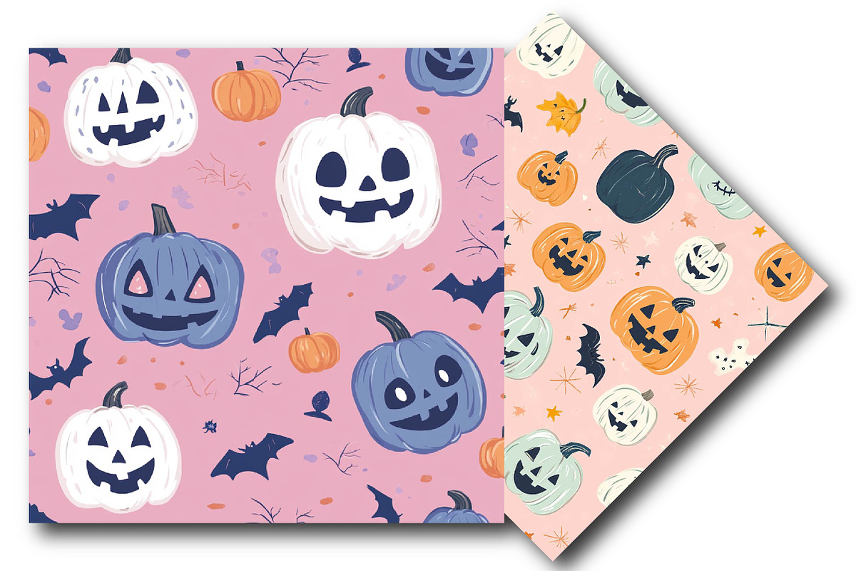 Cute Pastel Halloween Printable Patt, an Illustration by DreamPrint404 (Photo 4 of 5)
