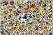 Italian Food Cartoon Objects Set, an Object Graphic by BALABOLKA (Thumbnail 1 of 3)