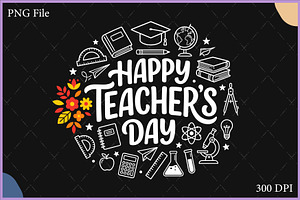 Happy Teacher's Day Vector Art SVG, an Object Illustration by Gfx Expert Team