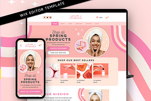 Pink Peach Pastel Wix Template