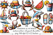 Whimsical Summer Clipart, an Illustration by Designking (Thumbnail 1 of 5)
