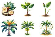 Banana Tree Free Clipart, an Illustration by DreamArtGraphic (Thumbnail 7 of 7)