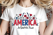 Doodle Floral America 4th of July, a Background Graphic by Stickera Hub (Thumbnail 2 of 4)