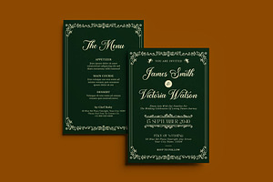Art Deco Wedding Invitation, an Invitation Template by dokudokunomi