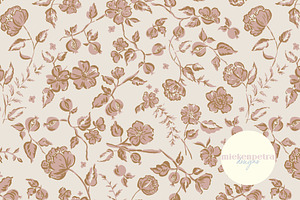 Florals And Pomegranates Pattern