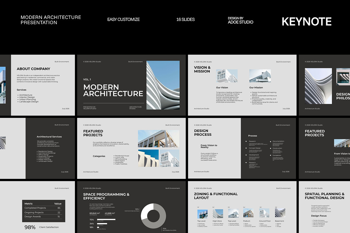 Modern Architecture Keynote, a Presentation Template by adoestudio (Photo 1 of 7)