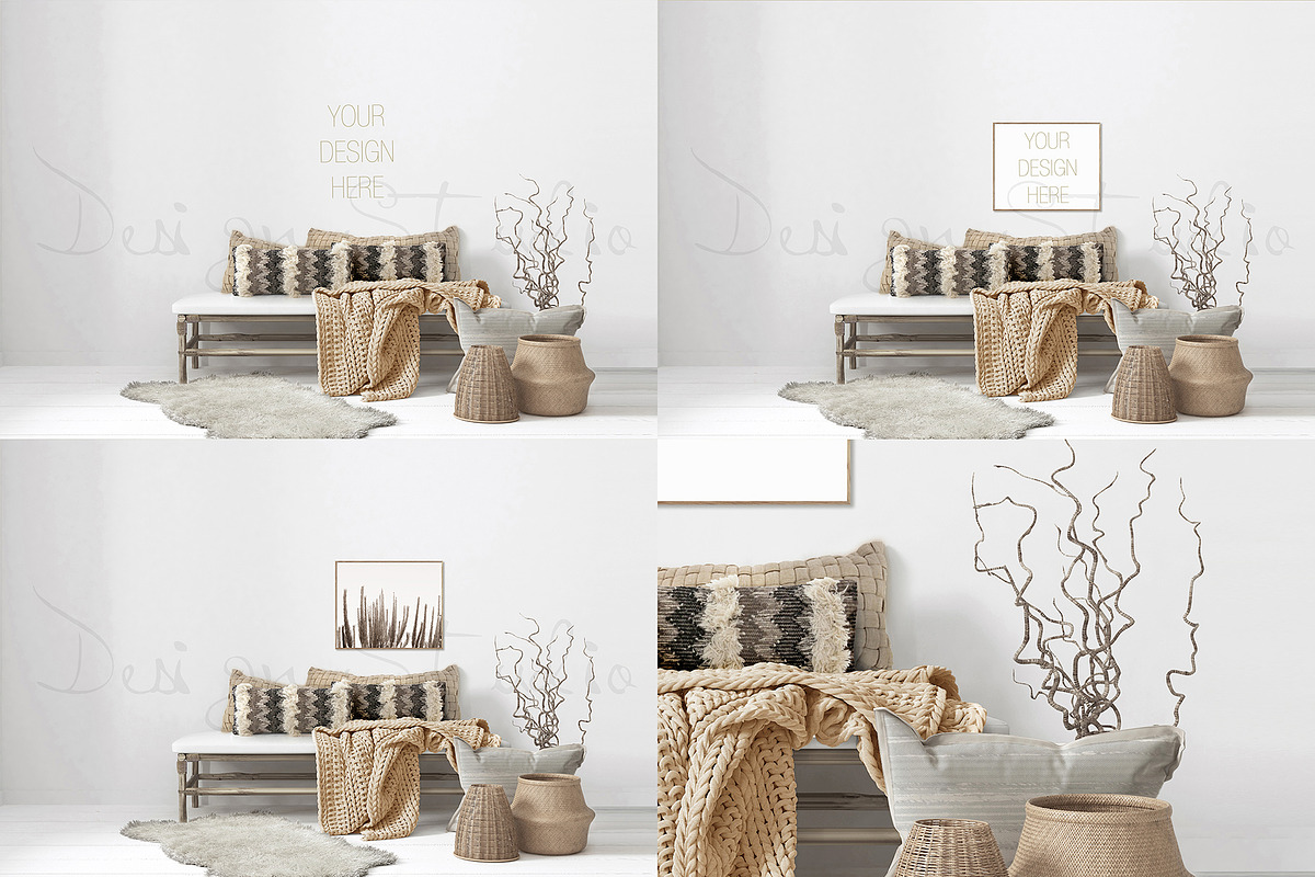 FRAME MOCKUPS BUNDLE, 10 SMART PSD, a Product Mockup by HisariDS Mockup Design (Photo 8 of 11)