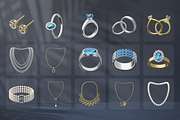 3D Jewelry Icon Set, an Object 3D Model by Flat Icons (Thumbnail 8 of 8)