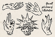 Hand Drawn Spooky Halloween Clipart, an Outline Icon by Baleee (Thumbnail 4 of 5)