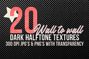 Dark Halftone Textures Pack, a Texture Graphic by fukomoku (Thumbnail 1 of 10)