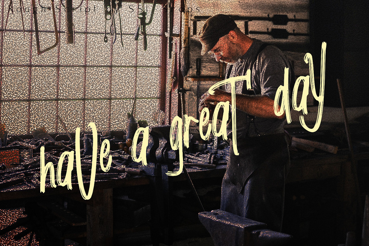 Bravest rough script font, a Script Font by SSI.Scraps (Photo 11 of 11)