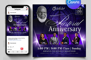 Pastoral Anniversary Church Flyer