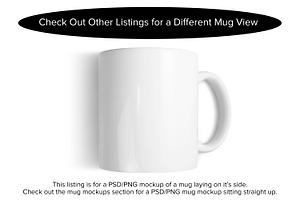 PSD MUG MOCKUP - 11 Oz Mug On Side