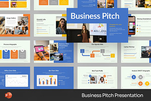 Business Pitch Deck Powerpoint, a Presentation Template by Fit-tee