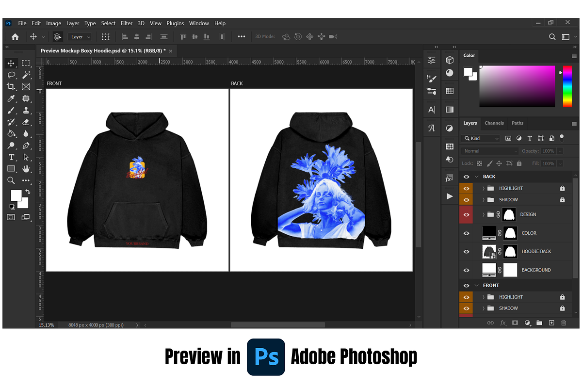 Clothing Mockup Streetwear, a Hoody Mockup by NYCTHOPILIA STUDIO (Photo 5 of 8)