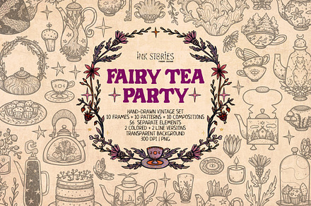 Fairy Tea Party, a Food Illustration by Ink Stories
