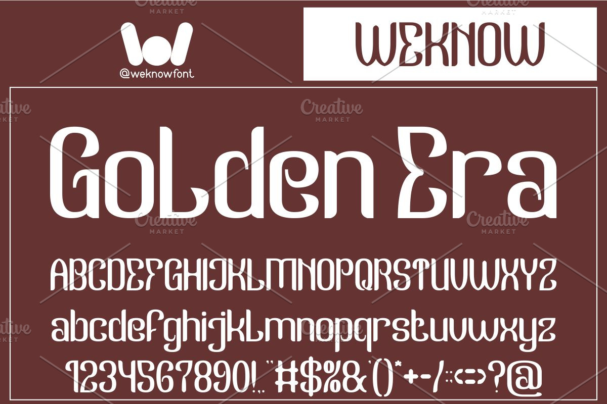 Golden Era font, a Font by weknow (Photo 1 of 8)
