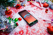 Christmas & New Year Mock-Up, an iPhone Mockup by EmilGuseinov (Thumbnail 6 of 23)