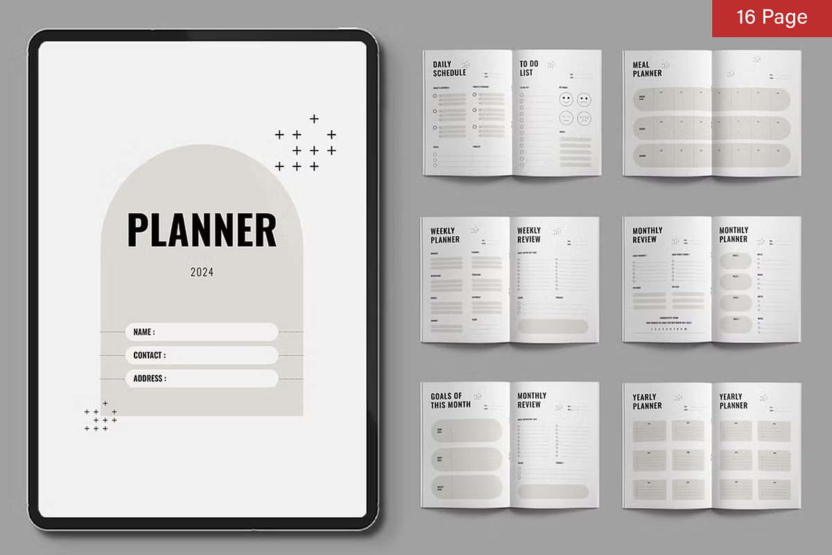 Planner Template Bundle, a Stationery Template by ContestDesign (Photo 30 of 39)
