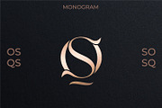 OS SO QS SQ Wedding Monogram Logo, a Branding & Logo Template by LogoAV (Thumbnail 1 of 6)