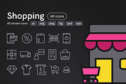 Shopping Icons, an Outline Icon by Middltone (Thumbnail 1 of 4)