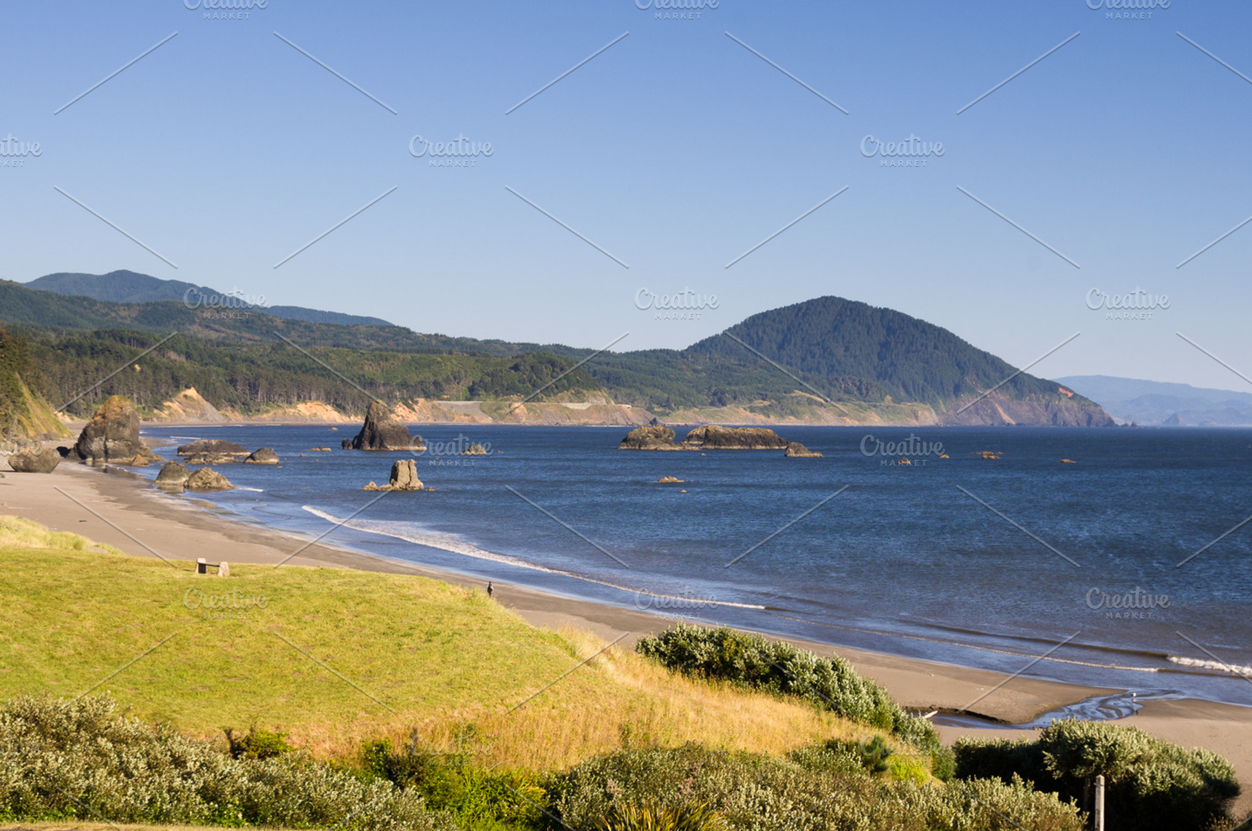 Scenic Overlook On The Pacific Ocean
