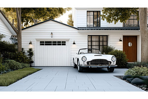 A classic vintage white convertible, an Architecture Photo by Sergey Kotenev