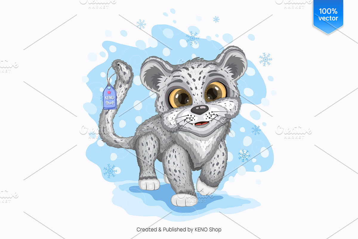 Set of cute cartoon characters_03, an Animal Illustration by KENO Mascots (Photo 4 of 10)